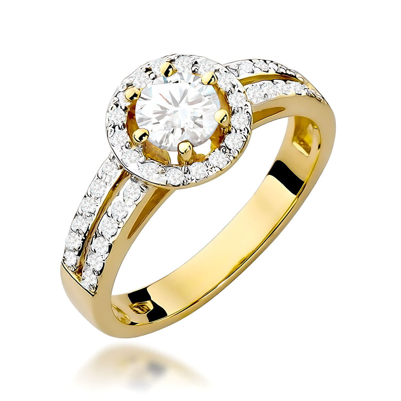 Inel Aur 9K cu Diamante de Laborator 0.70 ct — Aur galben
