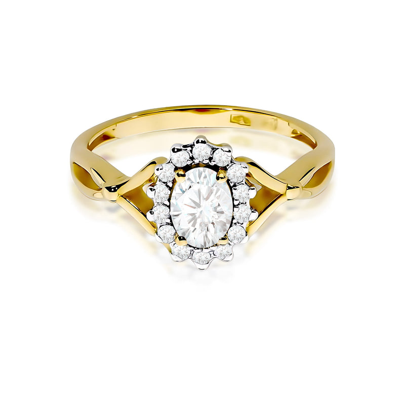 Inel Aur 9K cu Diamante de Laborator 0.52 ct, imaginea 2 din 8