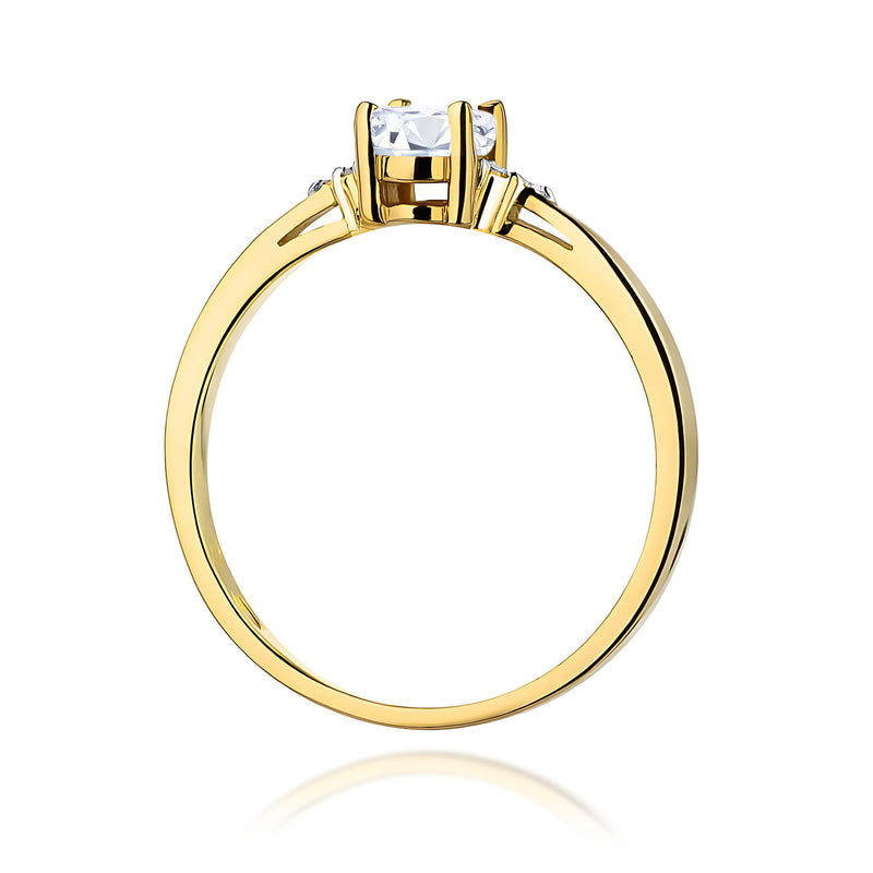 Inel Aur 9K cu Diamante de Laborator 0.45 ct, imaginea 3 din 8