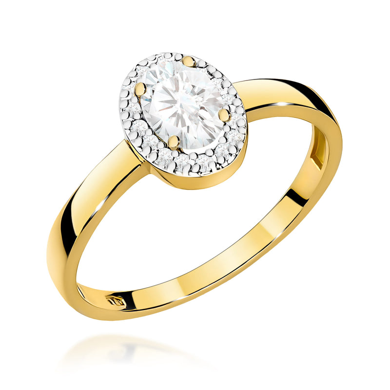 Inel Aur 9K cu Diamante de Laborator 0.48 ct — Aur galben
