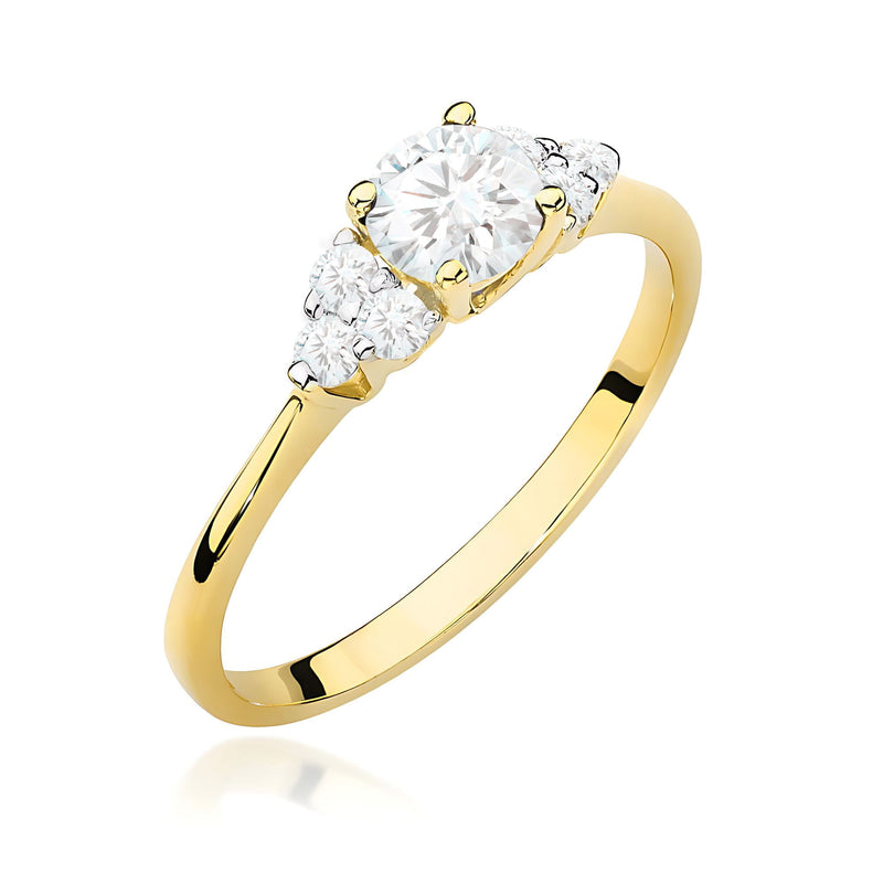 Inel Aur 9K cu Diamante de Laborator 0.68 ct — Aur galben