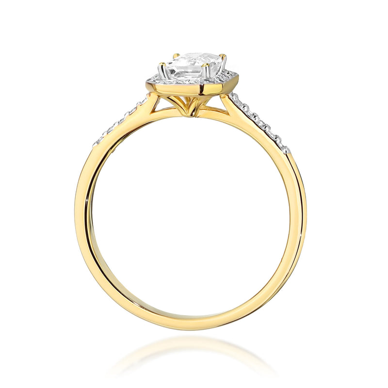 Inel Aur 9K cu Diamante de Laborator 0.79 ct, imaginea 3 din 8
