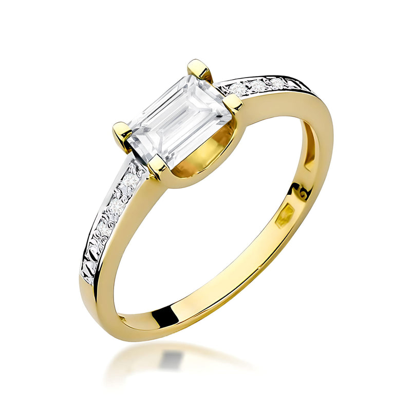 Inel Aur 9K cu Diamante de Laborator 0.63 ct — Aur galben