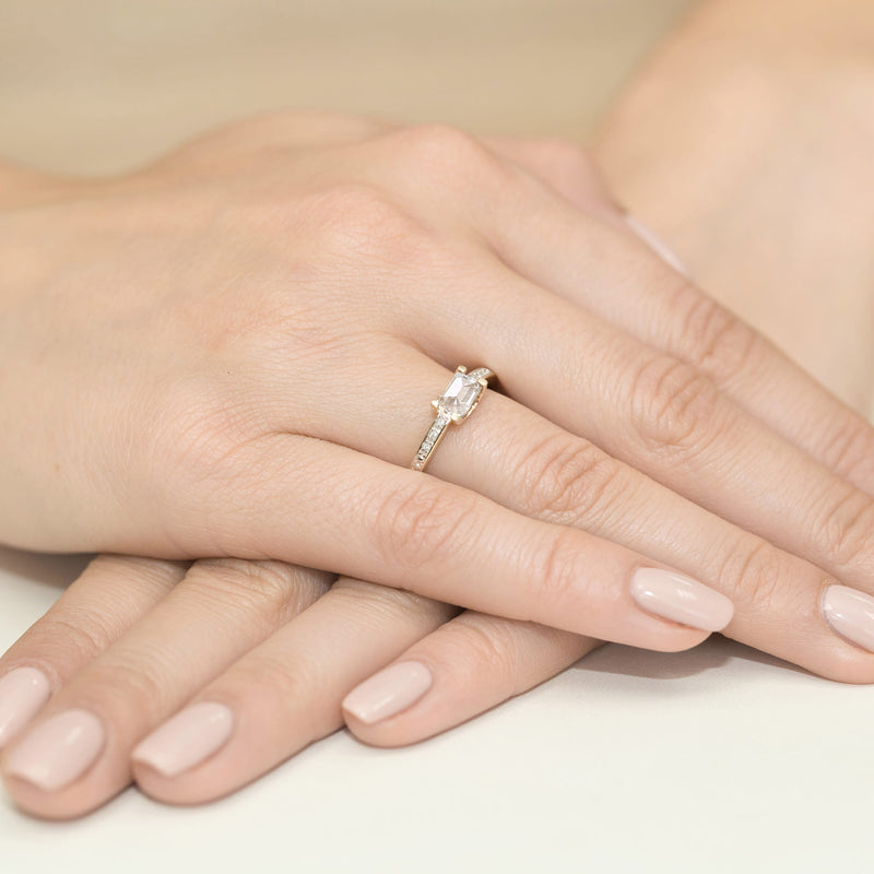 Inel Aur 9K cu Diamante de Laborator 0.63 ct, imaginea 4 din 8