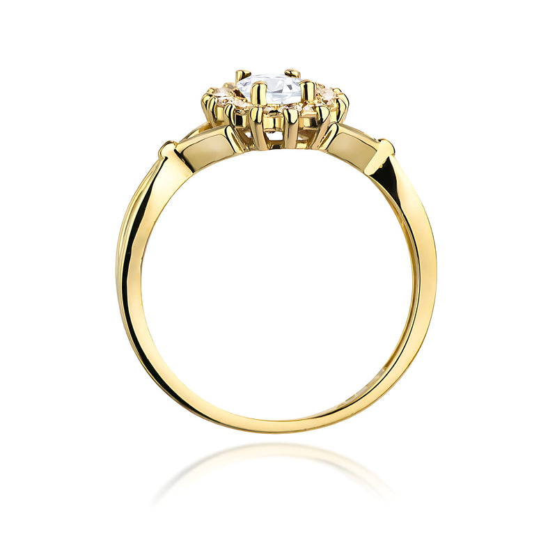 Inel Aur 9K cu Diamante de Laborator 0.98 ct, imaginea 3 din 8