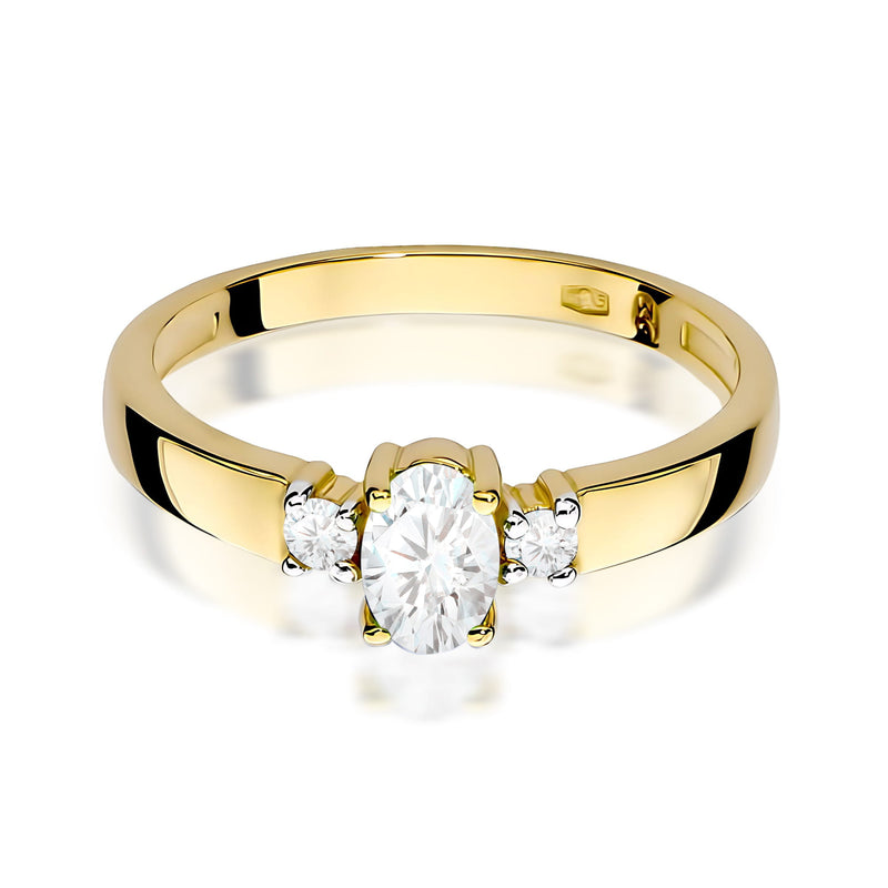 Inel Aur 9K cu Diamante de Laborator 0.48 ct, imaginea 2 din 8