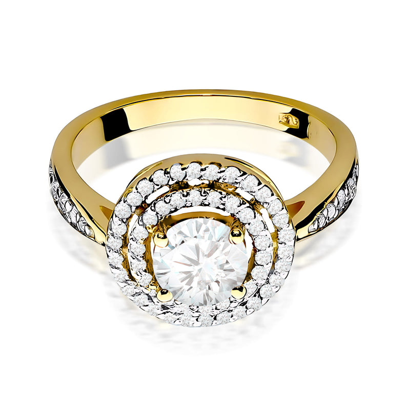 Inel Aur 9K cu Diamante de Laborator 1.12 ct, imaginea 2 din 8