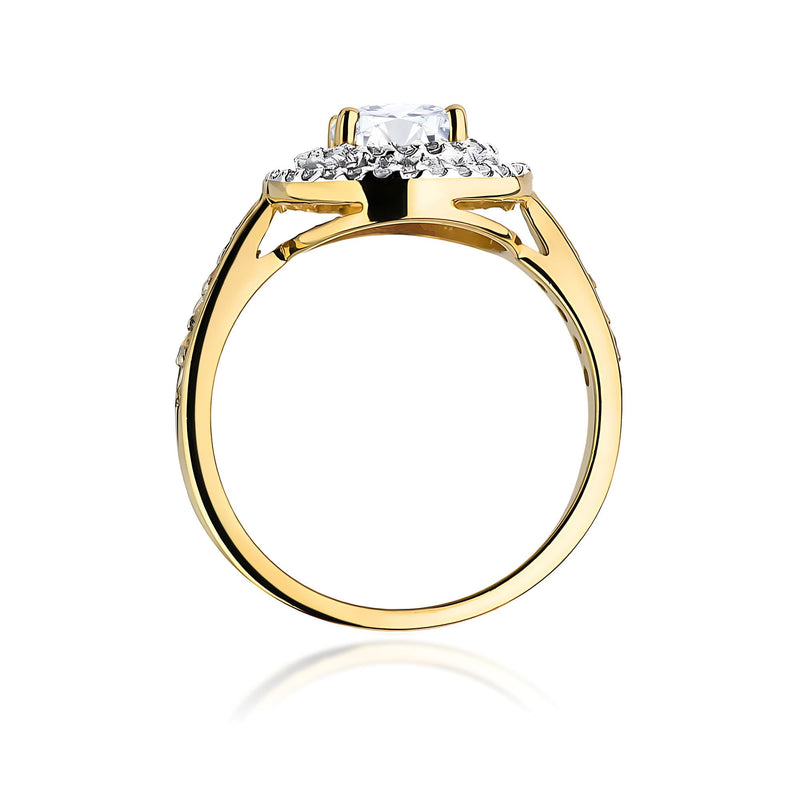 Inel Aur 9K cu Diamante de Laborator 1.12 ct, imaginea 3 din 8