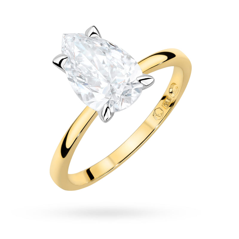 Inel Aur 9K cu Diamant de Laborator 2.00 ct — Aur galben