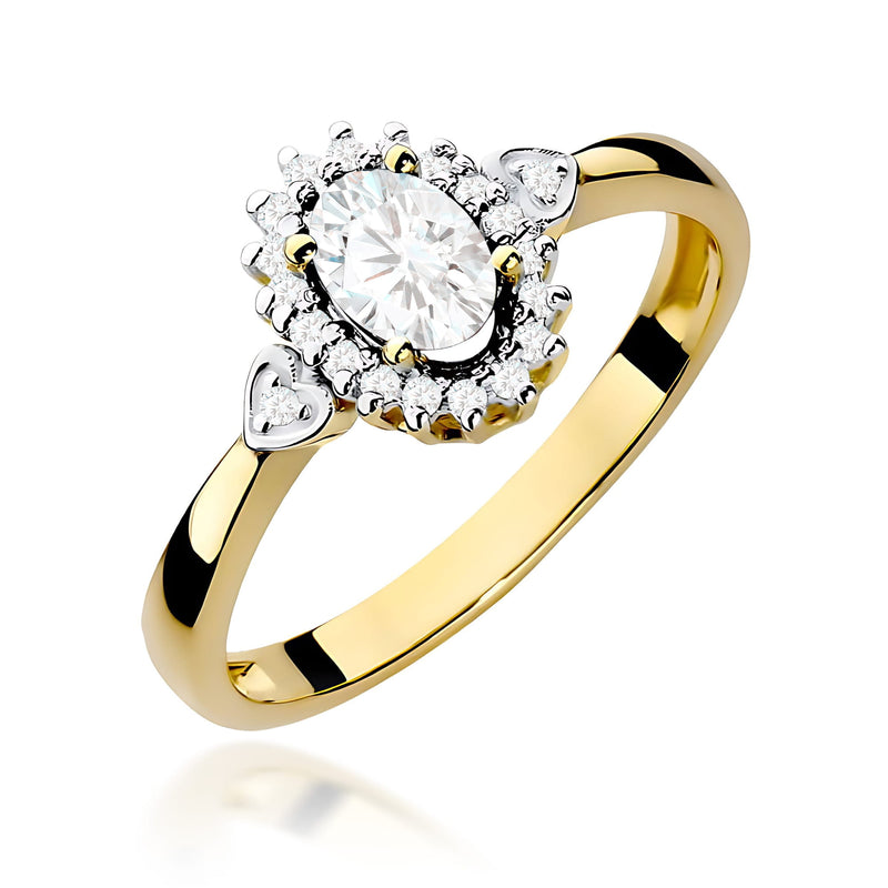 Inel Aur 9K cu Diamante de Laborator 0.50 ct — Aur galben