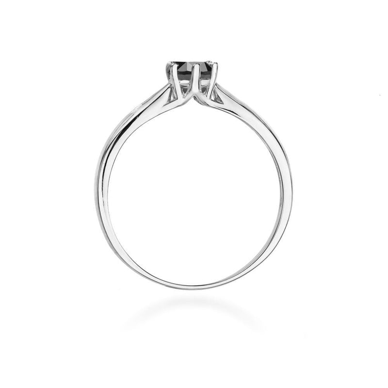 Inel Aur 9K cu Diamante Naturale Albe si Negre 0.51 ct, imaginea 7 din 8