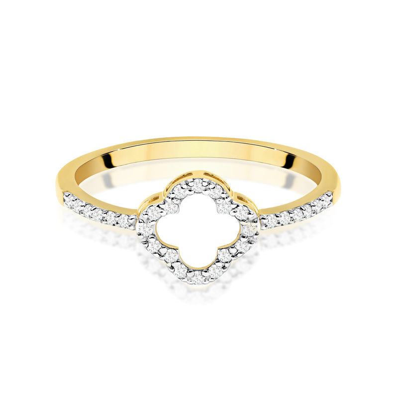 Inel Aur 9K cu Diamante Naturale 0.14 ct, imaginea 2 din 8