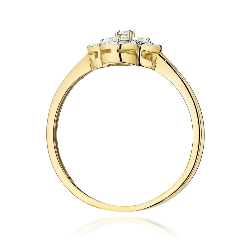 Inel Aur 9K cu Diamante Naturale 0.25 ct, imaginea 2 din 8
