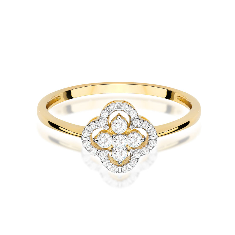 Inel Aur 9K cu Diamante Naturale 0.25 ct, imaginea 3 din 8
