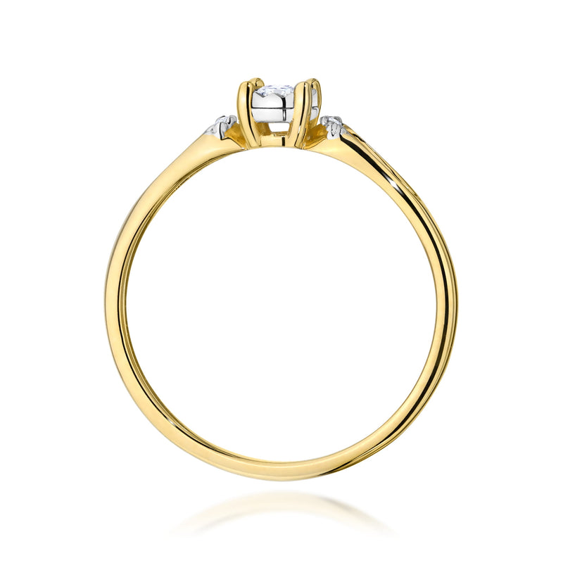 Inel Aur 9K cu Diamante Naturale 0.09 ct, imaginea 3 din 8
