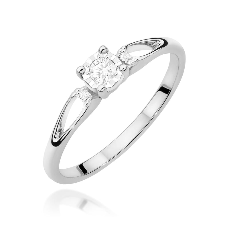 Inel Aur 9K cu Diamante Naturale 0.09 ct, imaginea 5 din 8