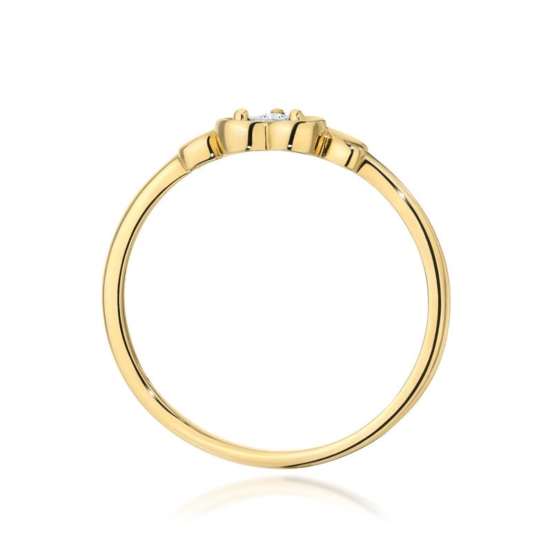 Inel Aur 9K cu Diamant Natural 0.03 ct, imaginea 3 din 8