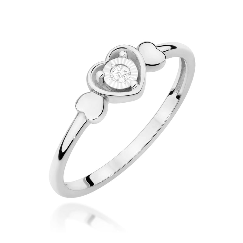 Inel Aur 9K cu Diamant Natural 0.03 ct, imaginea 5 din 8