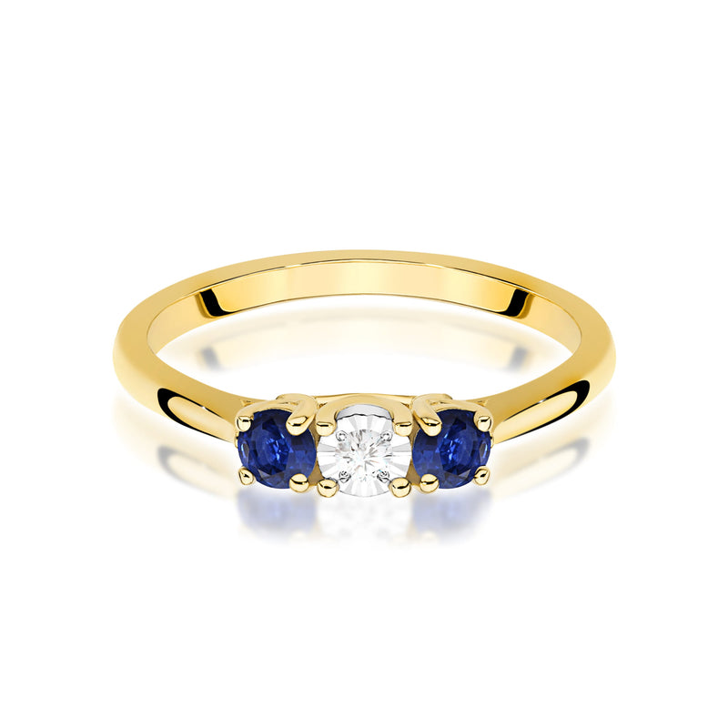 Inel Aur 9K cu Diamant Natural 0.03 ct, imaginea 2 din 8