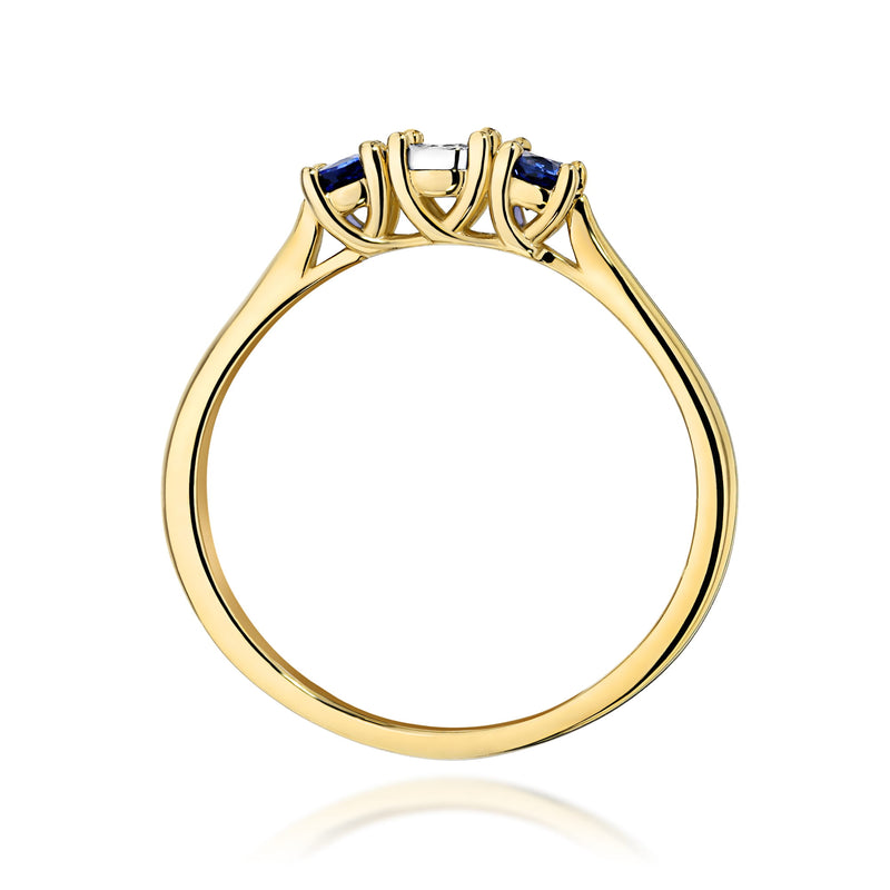 Inel Aur 9K cu Diamant Natural 0.03 ct, imaginea 3 din 8