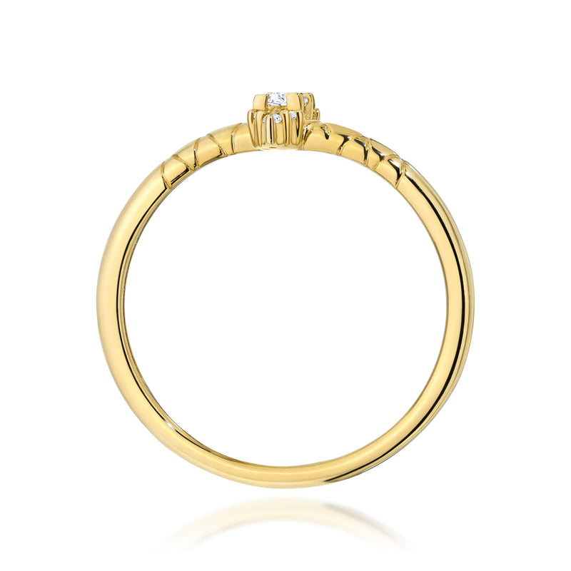 Inel Aur 9K cu Diamante Naturale 0.16 ct, imaginea 3 din 8