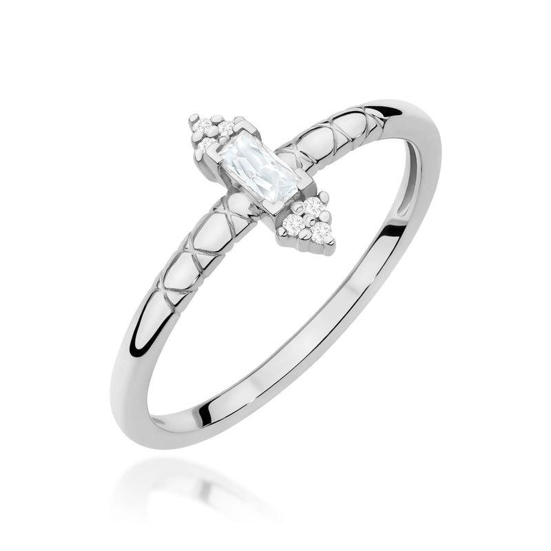 Inel Aur 9K cu Diamante Naturale 0.16 ct, imaginea 5 din 8