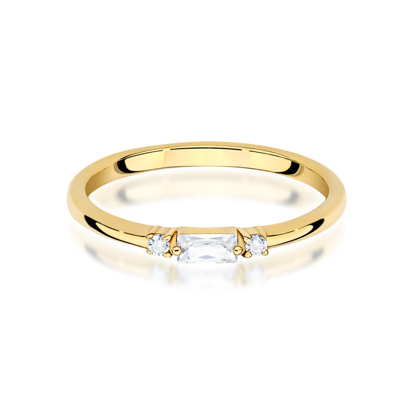 Inel Aur 9K cu Diamante Naturale 0.16 ct, imaginea 2 din 8