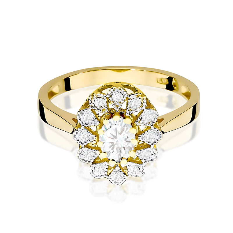 Inel Aur 9K cu Diamante de Laborator 0.50 ct, imaginea 2 din 8