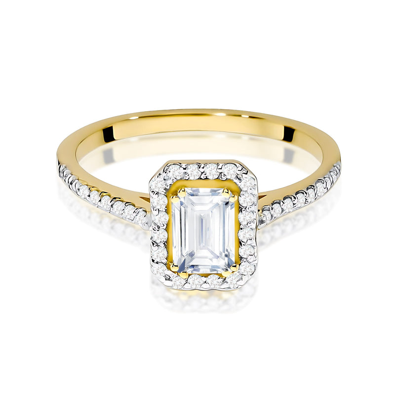 Inel Aur 9K cu Diamante de Laborator 0.79 ct, imaginea 2 din 8