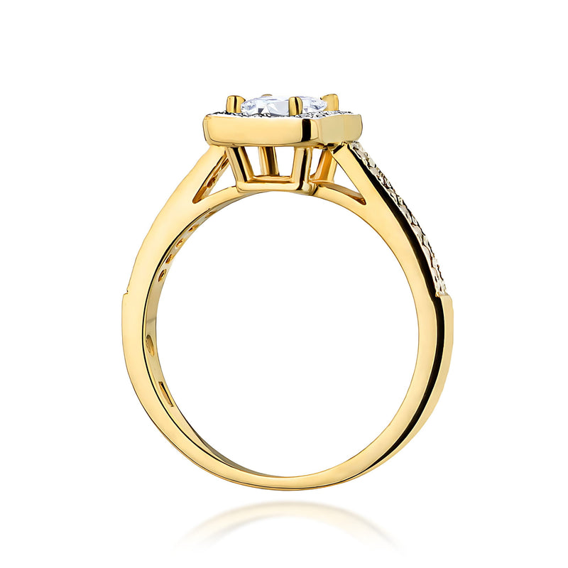 Inel Aur 9K cu Diamante de Laborator 0.79 ct, imaginea 3 din 8