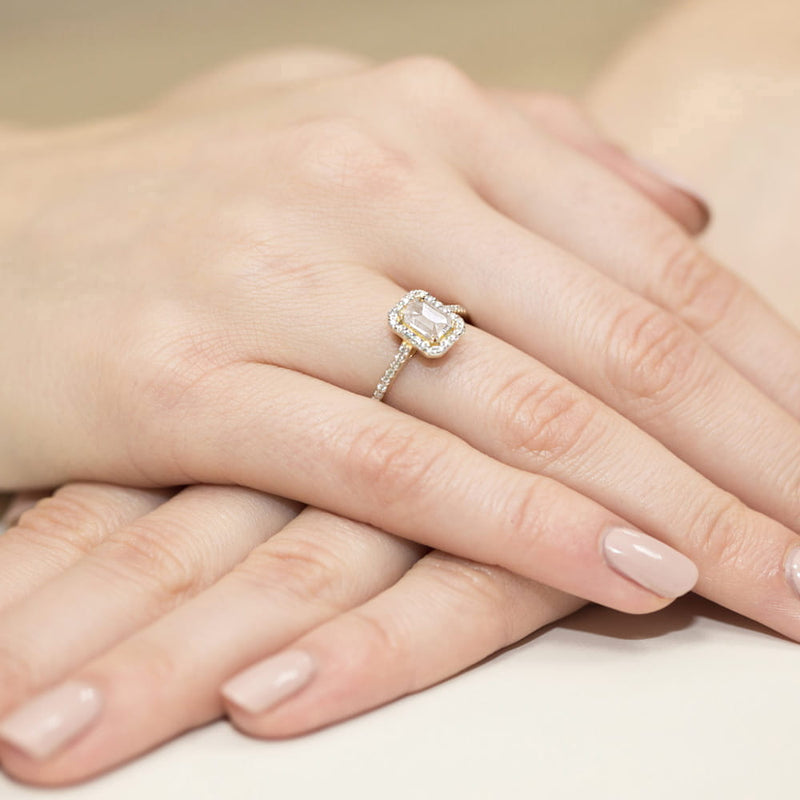 Inel Aur 9K cu Diamante de Laborator 0.79 ct, imaginea 4 din 8