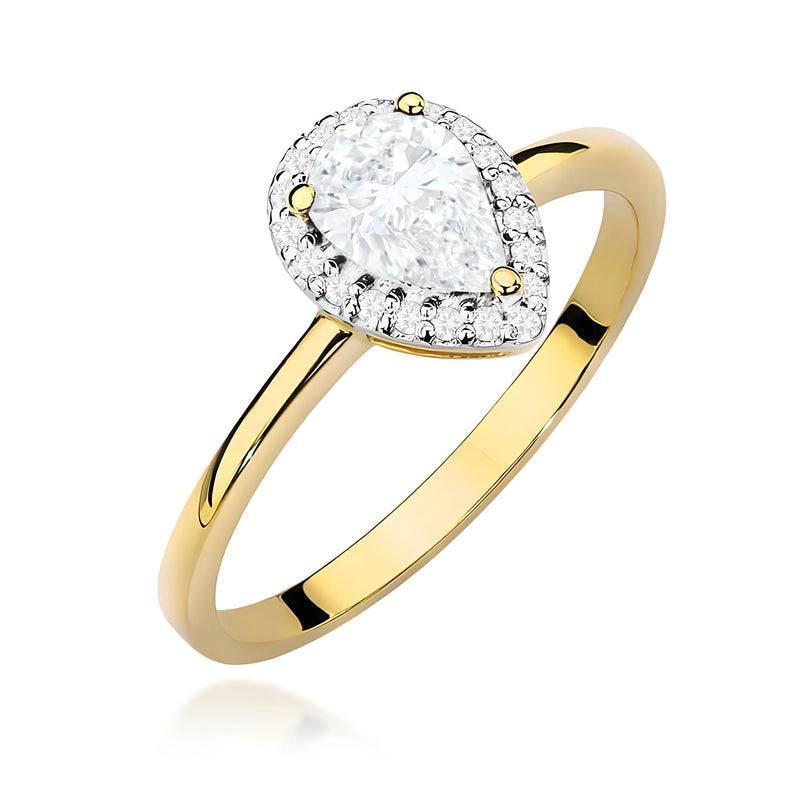 Inel Aur 9K cu Diamante de Laborator 0.75 ct — Aur galben
