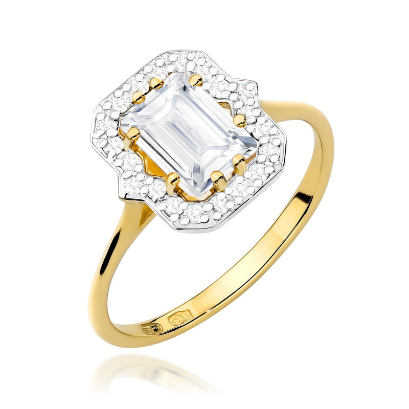 Inel Aur 9K cu Diamante de Laborator 1.17 ct — Aur galben