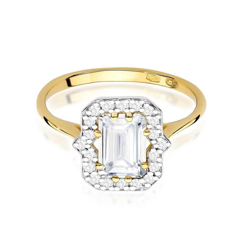 Inel Aur 9K cu Diamante de Laborator 1.17 ct, imaginea 2 din 8