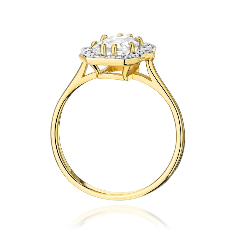 Inel Aur 9K cu Diamante de Laborator 1.17 ct, imaginea 3 din 8