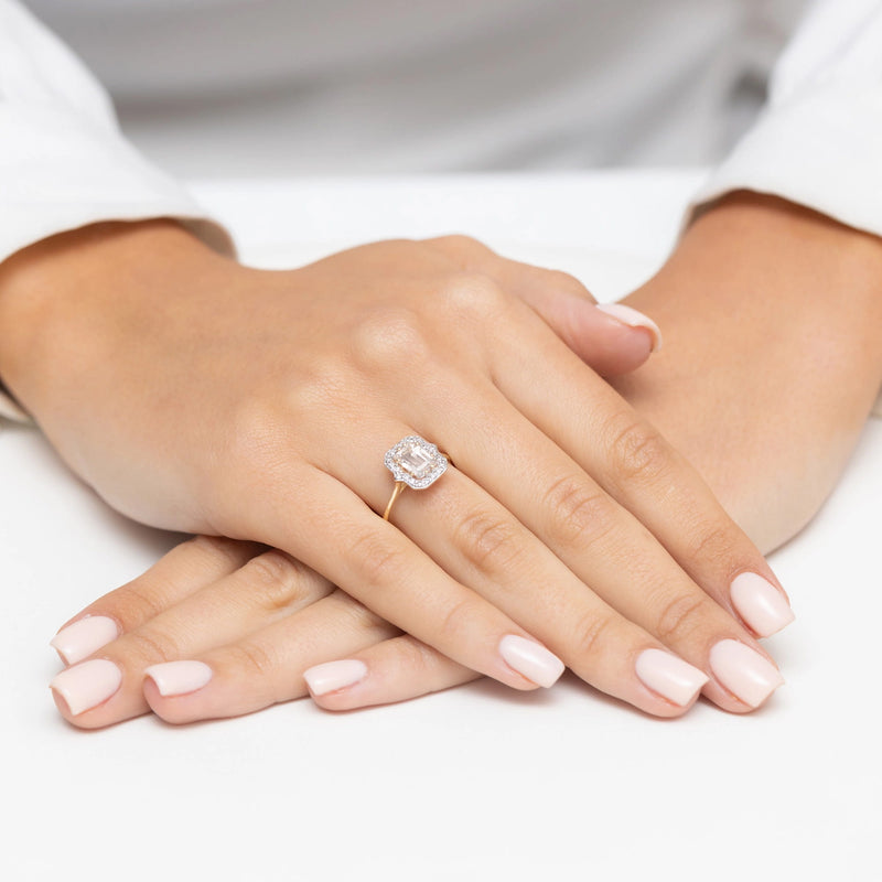 Inel Aur 9K cu Diamante de Laborator 1.17 ct, imaginea 4 din 8