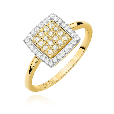 Inel Aur 9K cu Diamante Naturale 0.27 ct