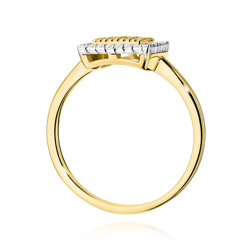 Inel Aur 9K cu Diamante Naturale 0.27 ct, imaginea 3 din 8