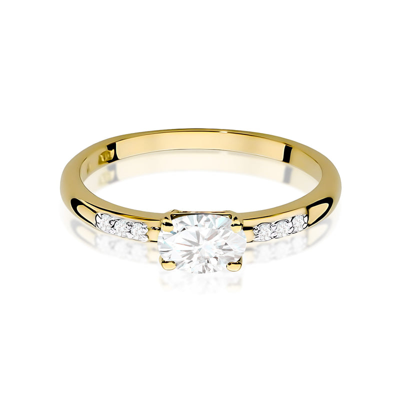Inel Aur 9K cu Diamante de Laborator 0.43 ct, imaginea 2 din 8