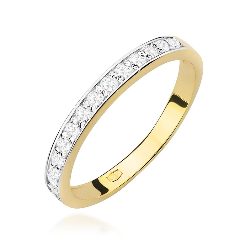 Inel Aur 9K cu Diamante de Laborator 0.20 ct — Aur galben
