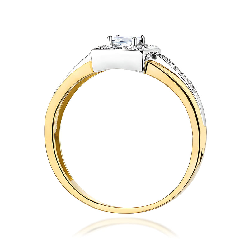 Inel Aur 9K cu Diamante de Laborator 0.29 ct, imaginea 3 din 4