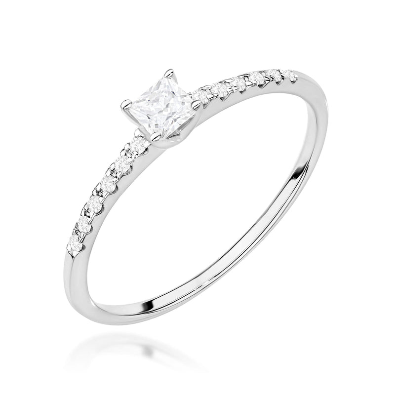 Inel Aur 9K cu Diamante de Laborator 0.21 ct, imaginea 4 din 6