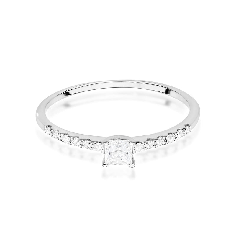 Inel Aur 9K cu Diamante de Laborator 0.21 ct, imaginea 5 din 6