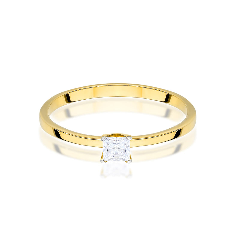 Inel Aur 9K cu Diamant de Laborator 0.15 ct, imaginea 2 din 8