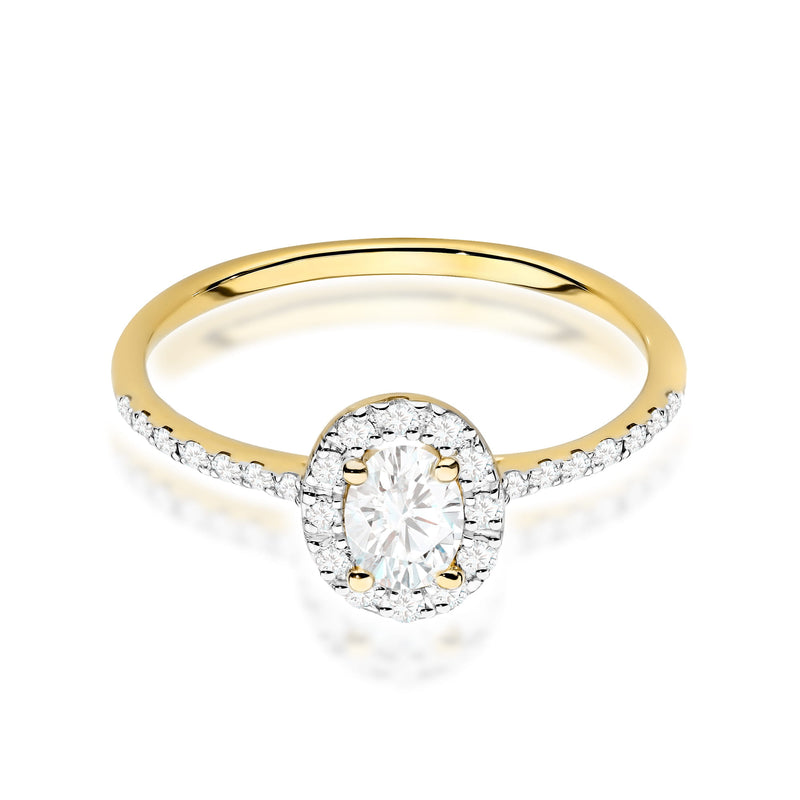 Inel Aur 9K cu Diamante de Laborator 0.47 ct, imaginea 2 din 8