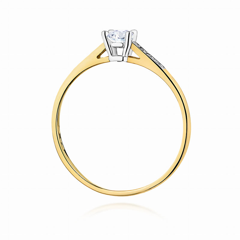 Inel Aur 9K cu Diamante de Laborator 0.21 ct, imaginea 3 din 8