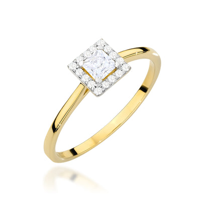 Inel Aur 9K cu Diamante de Laborator 0.23 ct