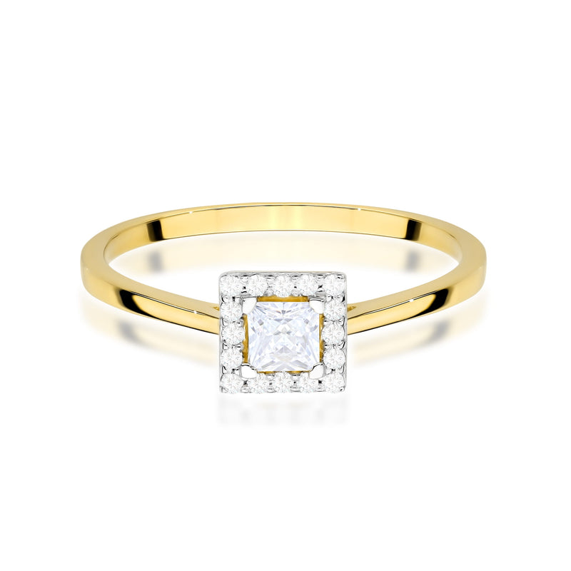 Inel Aur 9K cu Diamante de Laborator 0.23 ct, imaginea 2 din 8
