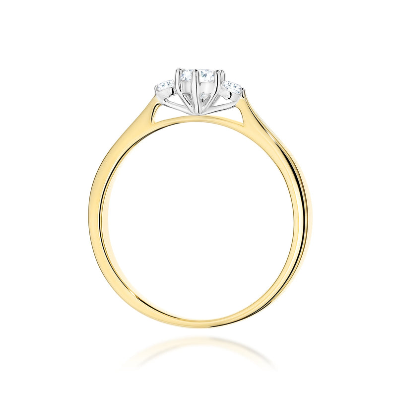Inel Aur 9K cu Diamante de Laborator 0.21 ct, imaginea 3 din 8