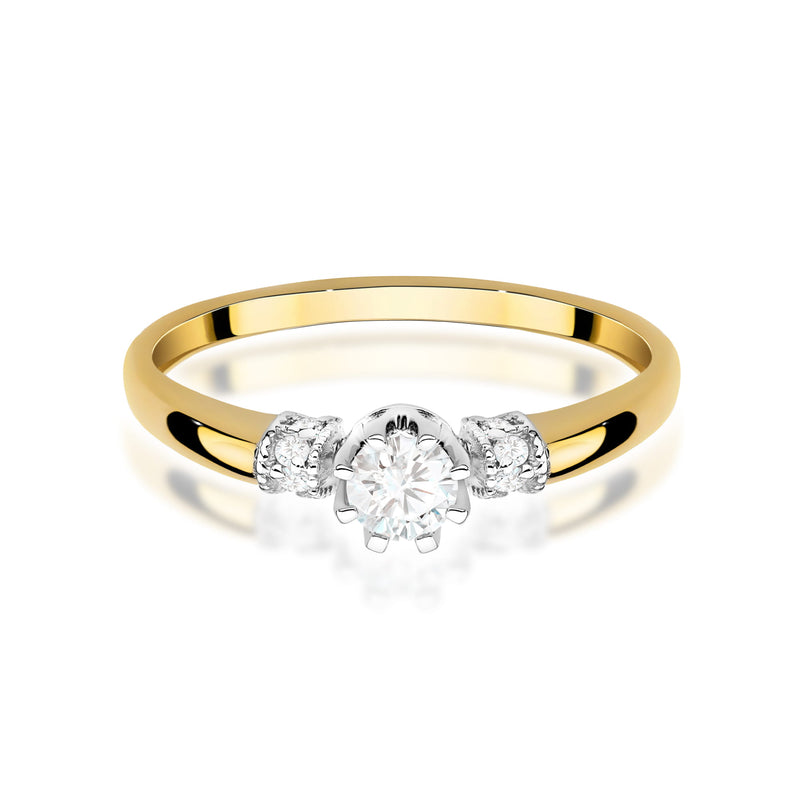 Inel Aur 9K cu Diamante de Laborator 0.32 ct, imaginea 2 din 8